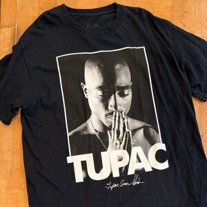 Black Graphic T-Shirt - Tupac